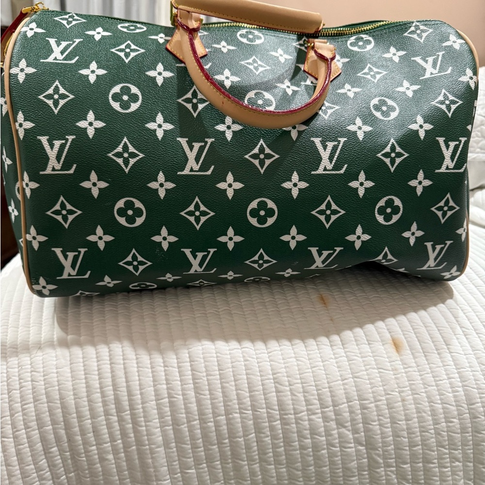 Green and Tan Monogram Bag
